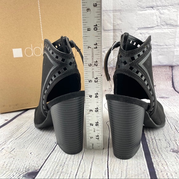 Dolcetta black open toed booties size 8 - Picture 5 of 9
